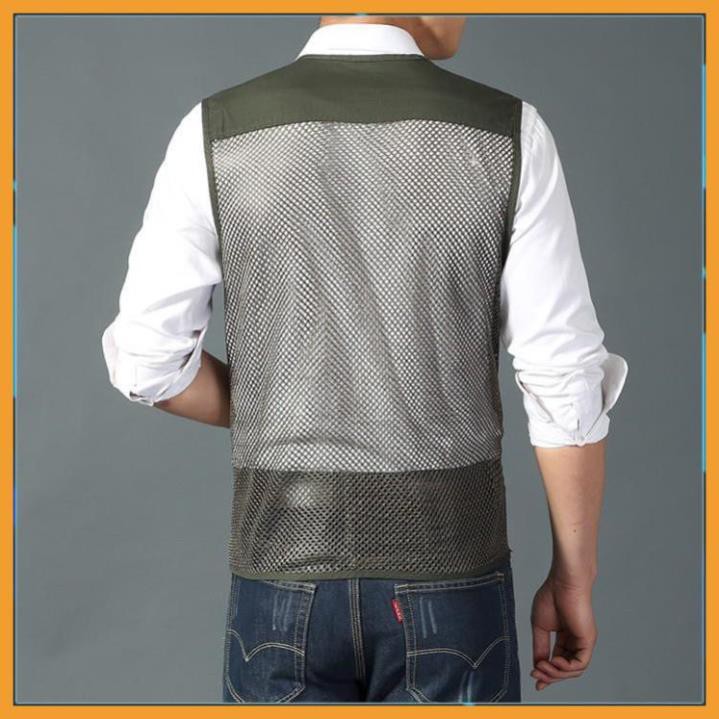 nam bigsize [FreeShip – hàng Auth]  Áo gile Nam - Áo ghi lê Lưới Lính Mỹ - Vest gile Nam Nhiều Túi