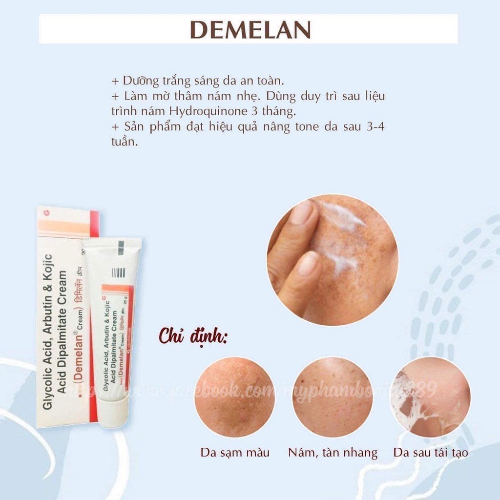 Kem Demelan cream  - dưỡng trắng sáng da, giảm mờ thâm nám