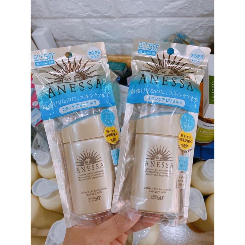 Kem chống nắng Anessa Perfect UV Sunscreen Skincare Milk SPF 50+ 60ml cho da dầu mụn nhạy cảm Nhật Bản La La Cosmetic | BigBuy360 - bigbuy360.vn