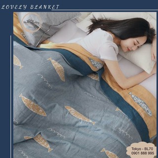 HOT🔴TH Chăn Thu Xô Cotton Sợi tre Organic_Dòng Basic siêu kháng khuẩn