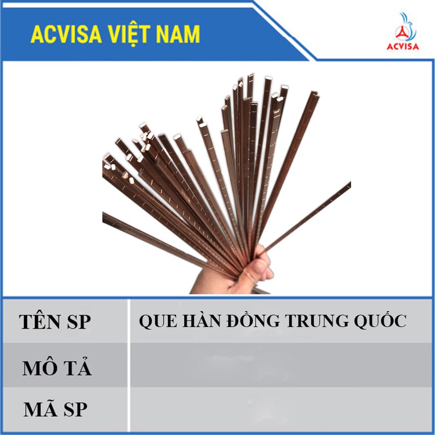 Combo 10 Que Hàn Đồng Trung Quốc - Que hàn Mỹ dẹt - Que hàn đồng vàng tròn ( 10 que/loại - chọn đúng