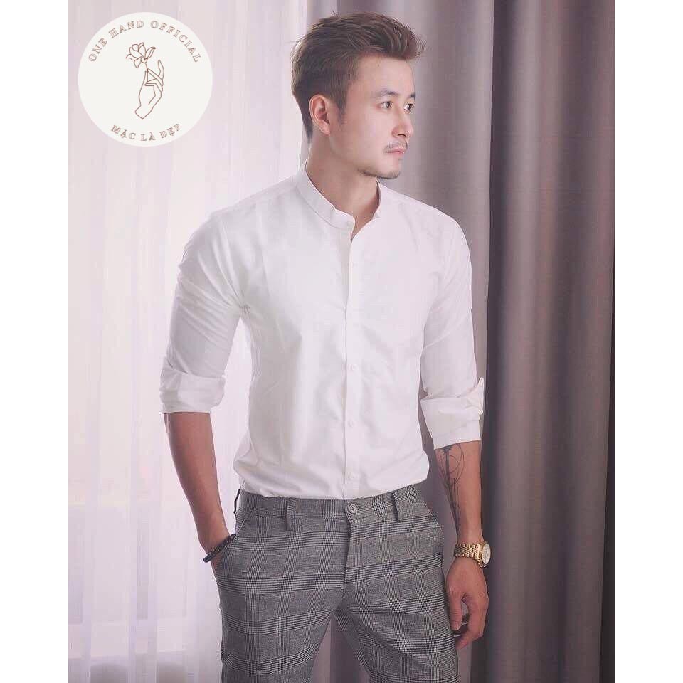 Áo Sơ Mi Nến Cố Tàu 💕1𝖍𝖆𝖓𝖉💕 Sơ Mi Nam  Chuẩn Body Chất Lụa Mềm Mịn Có 2 Màu Trắng Đen - Mặc Là Đẹp - Mã SMCT02 | BigBuy360 - bigbuy360.vn