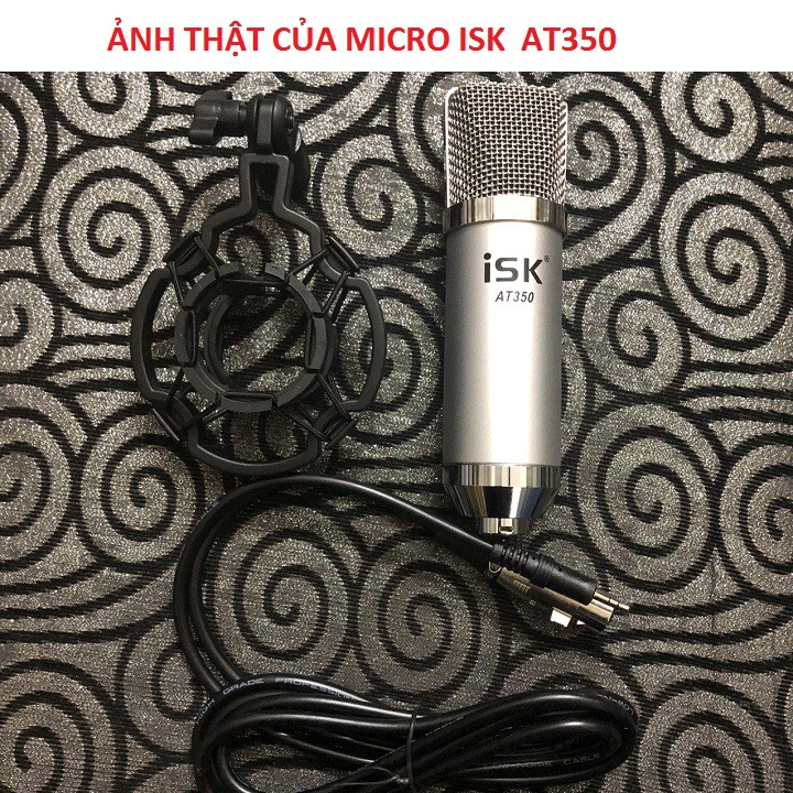 Combo Mic Karaoke Livetream ISK AT350 +  Soundcard V8 Bluetooth + Tặng Tai Nghe XB-450 Hát Karaoke Livetream