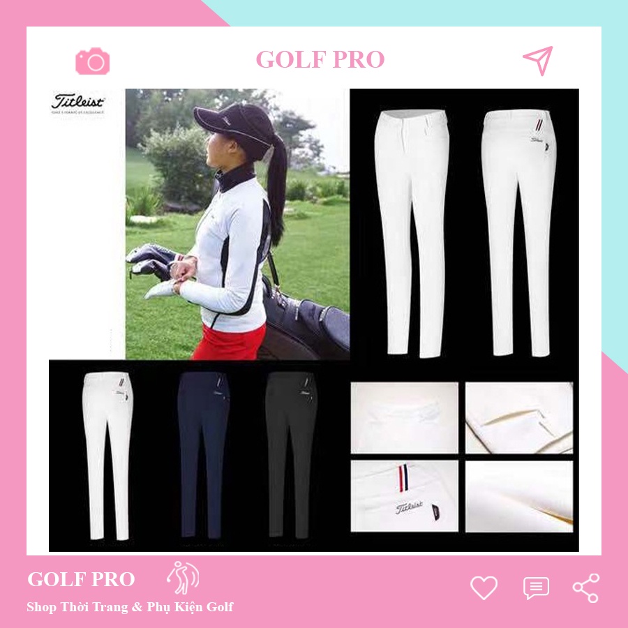 Quần golf nữ dài phong cách thể thao Titleist chất mùa thu đông dáng hiện đại QN001