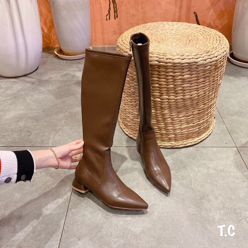 Boot đùi da mõm nhọn fullbox