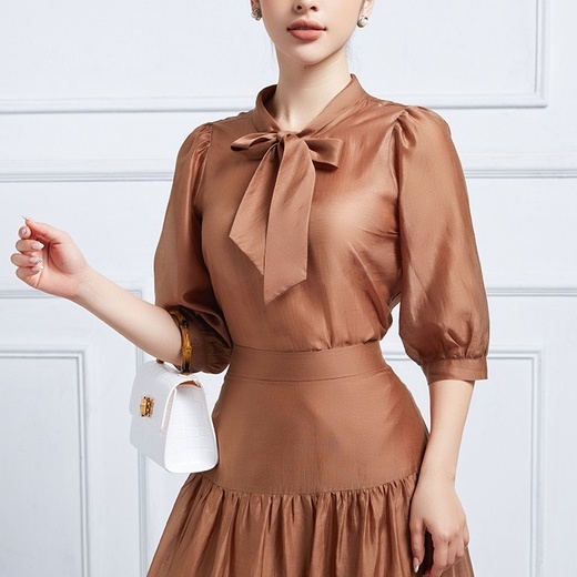 Set Áo kèm Chân Váy nữ FANSIX - KH01 vải tơ Nhật mềm mại, tôn dáng | BigBuy360 - bigbuy360.vn