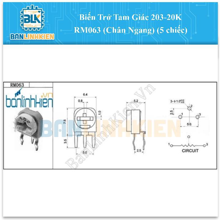 Biến Trở Tam Giác Chân Ngang RM063 (103,104,105) (5 chiếc)