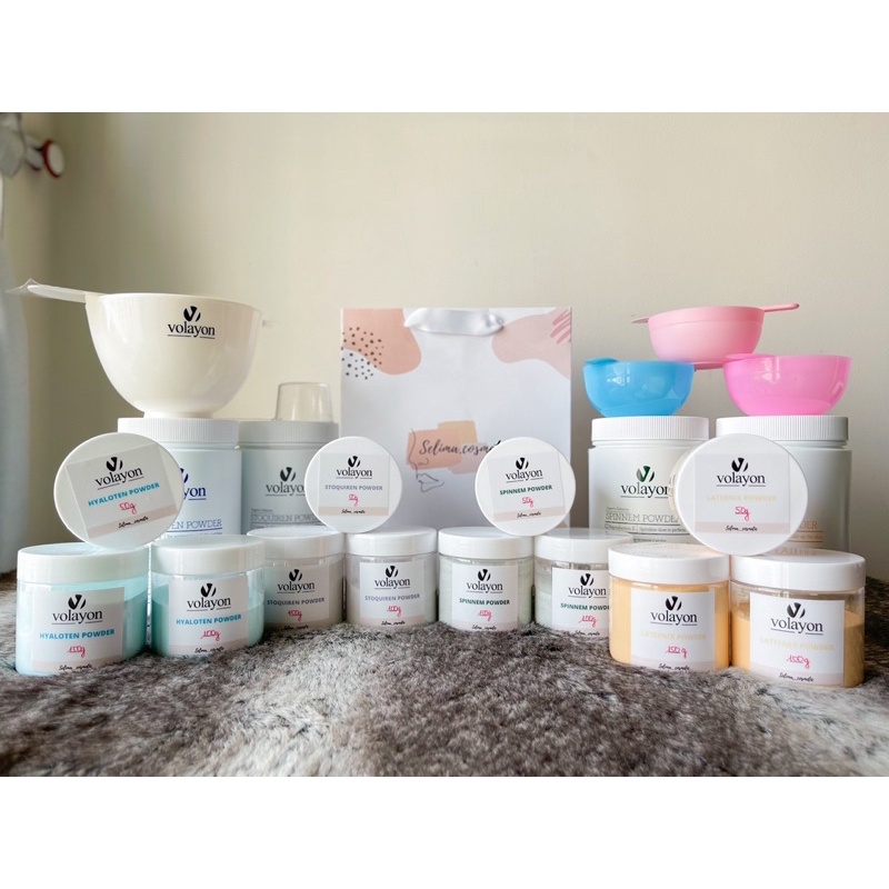 Mặt nạ chuyên dụng cho spa VOLAYON : SPINNEM POWDER, HYALOTEN POWDER, LATEENIX POWDER, STOQUIREN POWDER