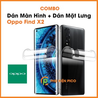 Dán màn hình Oppo Find X2 và dán lưng Oppo Find X2 PPF cao cấp dẻo trong suốt - combo2