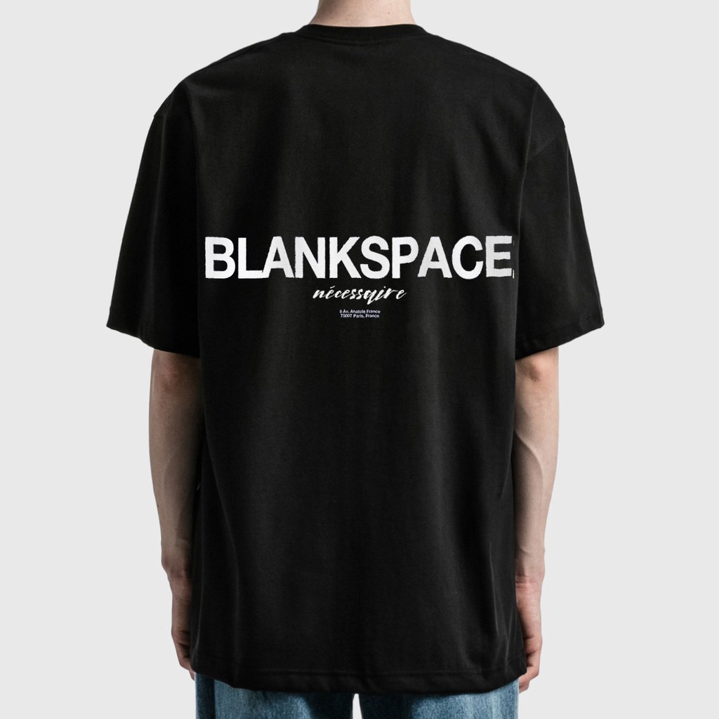 BLANK | Áo Thun BLANKSPACE Tay Lỡ Unisex - Đen/Trắng/Cafe Sữa Cổ Tròn