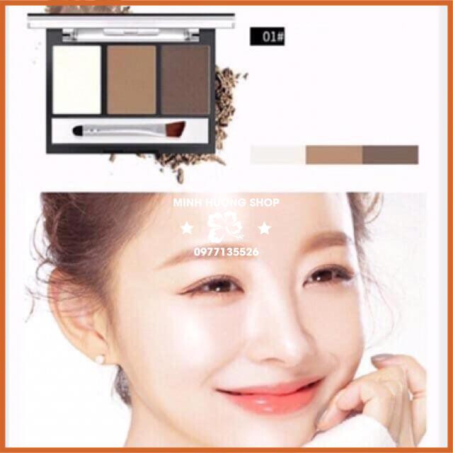 Phấn tạo khối - tán mày Lameila 3 ô siêu tiện lợi | BigBuy360 - bigbuy360.vn