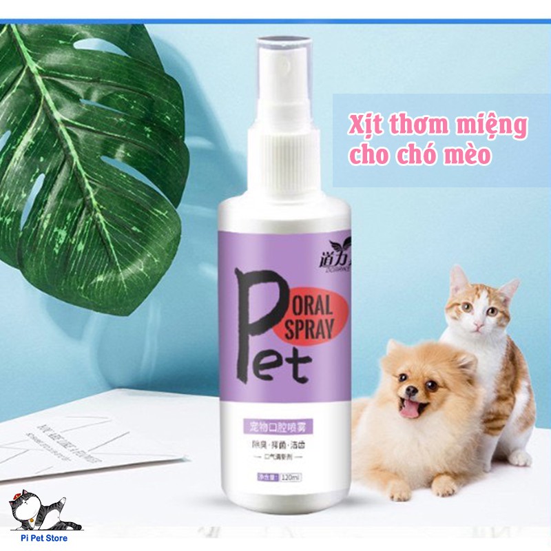 Xịt thơm miệng cho chó - Vệ sinh răng miệng chó mèo - XTM001 - Pi Pet Store