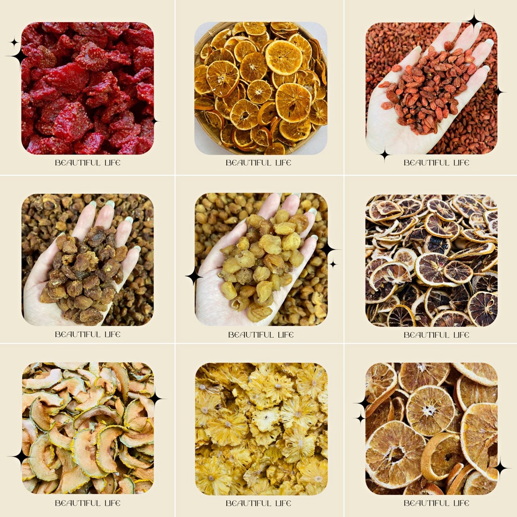 50g trà hoa/ các loại trái cây sấy khô,/ hoa quả detox, trà thảo dược, / hoa khô / bạch Hương Vân thảo
