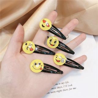 Cute Smiley Face BB Hair Clip Female Simple Hairpin Hair Accessories