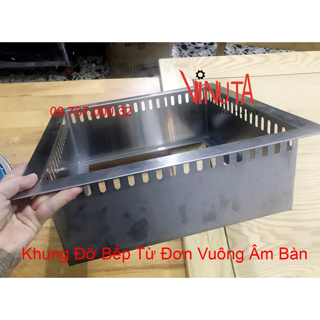 Nồi Lẩu Âm bàn, Bếp Lẩu Điện Từ đơn âm bàm 3000w, bộ nồi nấu lẩu 3 ngăn vuông