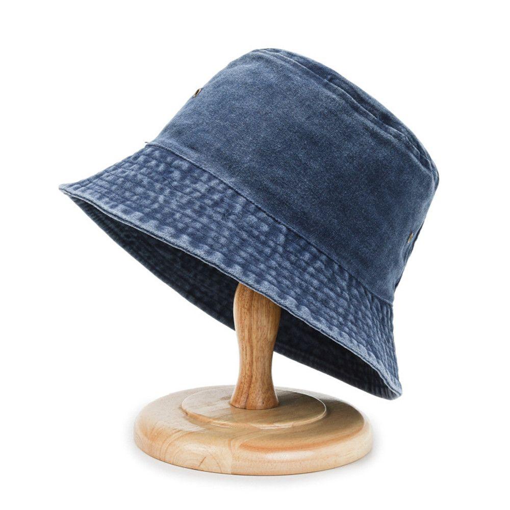LEILY Kids Girls Boys Bucket Hat Casual Sun Hat Fisherman Cap Men Women Summer Wide Brim Outdoor Sunscreen Washed Denim Beach Fishing Cap/Multicolor