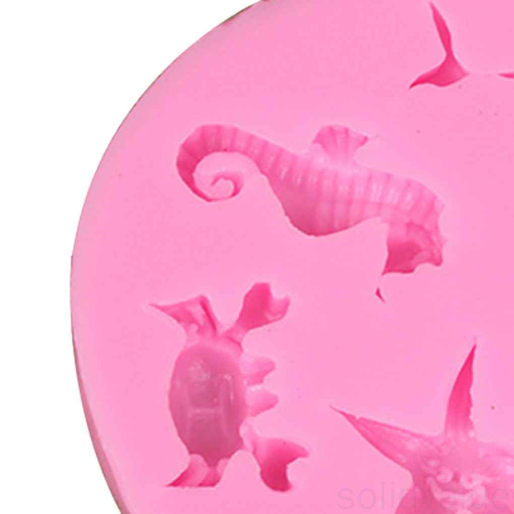 Khuôn Silicon Làm Bánh / Xà Phòng / Bánh Mousse Hình Cá Ngựa Biển Diy 1 Cái