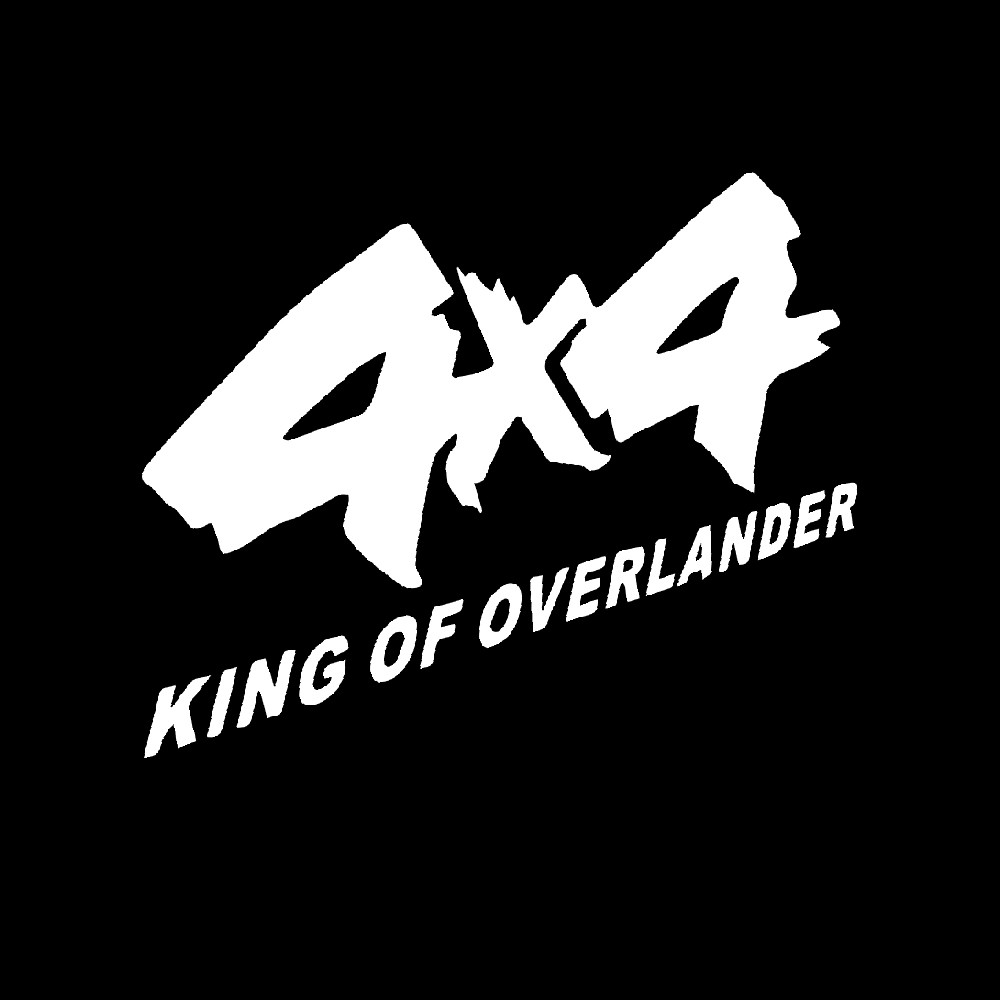 Sticker transfer hình dán trang trí Xe hơi Ô tô STICKER FACTORY - 4x4 KING OF OVERLANDER Trắng 29x13cm