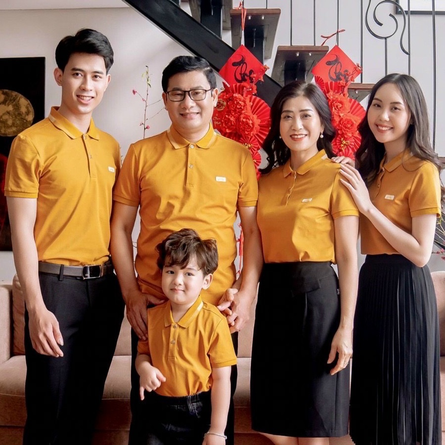 Áo Polo gia đình cổ bẻ thun basic cộc tay vải cá sấu cotton phong cách chuẩn form nhiều màu