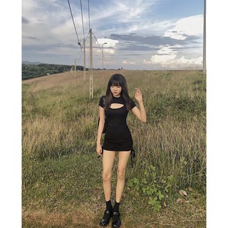 Đầm khoét rút dây I Hhvintage