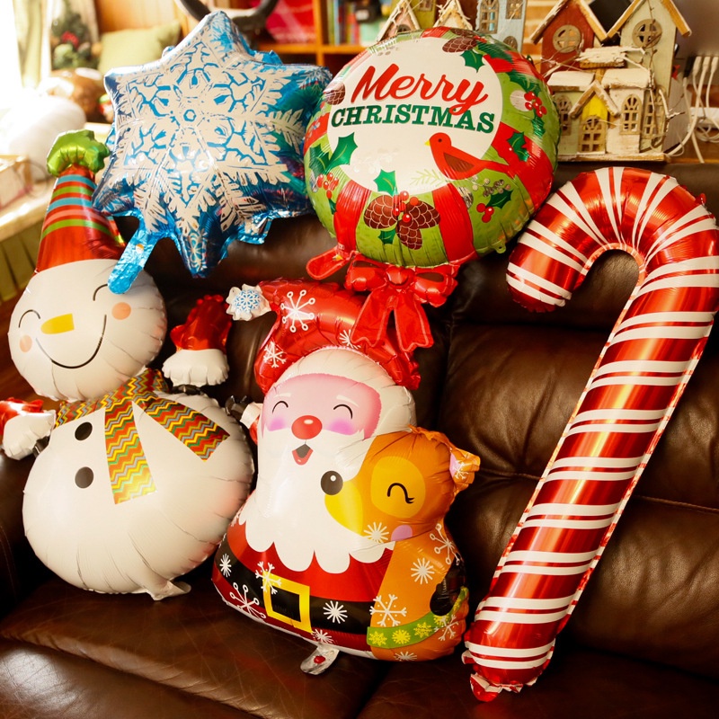 Bong Bóng Hình Ông Già Noel / Người Tuyết / Người Tuyết Trang Trí Giáng Sinh / Năm Mới DIY