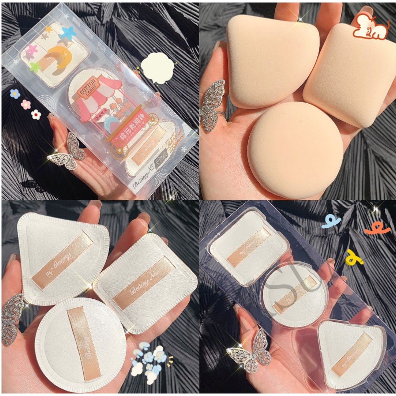 ⚜️Miếng Bọt Biển Trang Điểm Mềm Trong Các Hình Dạng Khác Nhau