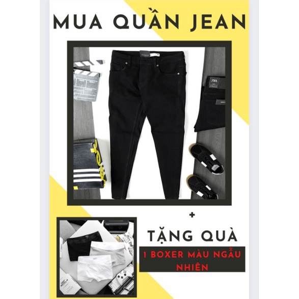 Quần jean nam đen ZARA VNXK cao cấp
