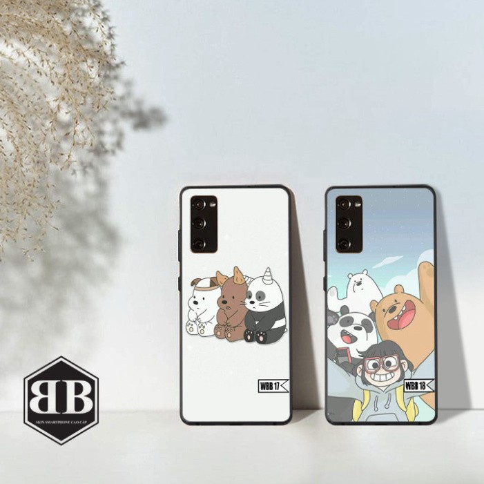 ỐP lưng kính cường lực SAMSUNG GALAXY S20 FE gấu cute
