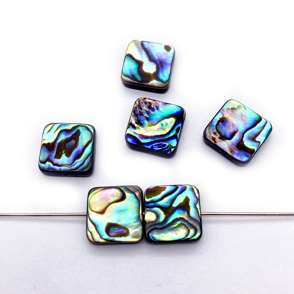 Set 5 Vỏ Sò Tự Nhiên Hình Oval / Vuông / Trái Tim / Giọt Nước Dùng Làm Trang Sức DIY