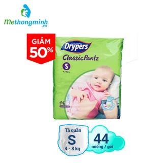 [Giảm 50%] Tã quần trẻ em Drypers Classicpantz S44/ M38/ L32/ XL28/ miếng