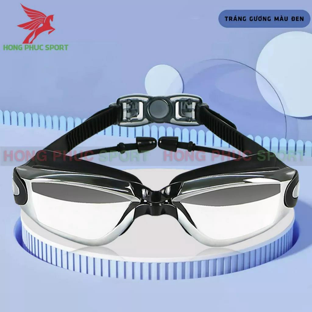 Kính bơi người lớn tráng gương HAIZID không thấm nước chống sương mù kèm bịt tai dành cho nam nữ hàng cao cấp loại 1