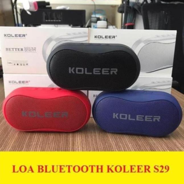 Loa Bluetooth mini cầm tay Không Dây KOLEER S29 Loa di động Âm thanh sống động Bass Trầm Chất Lượng Cao PB 2021