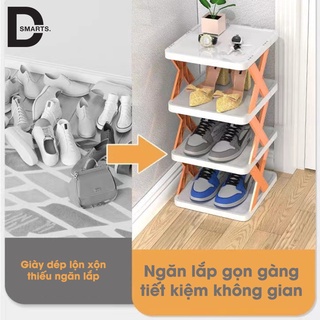 Kệ Để Giày Dép Chữ X Thông Minh Có Thể Tháo Lắp Gấp Gọn - Kệ Nhựa 5 Tầng Cao Cấp Để Đồ Trang Trí Đa Năng Tiện Dụng
