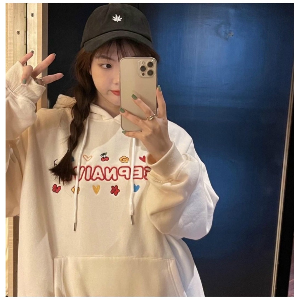 Aó Hoodie Nữ Chất Thun Nỉ Mềm , Mịn Thiết Kế Nón 2 Lớp, Nón Có Khoen Che Mưa Chống Nắng Cực Tốt Tp