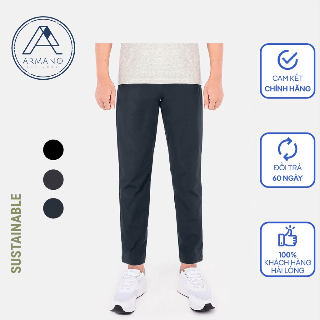 Quần dài nam Daily Pants - sợi Sorona, nhuộm Cleandye thương hiệu Armano