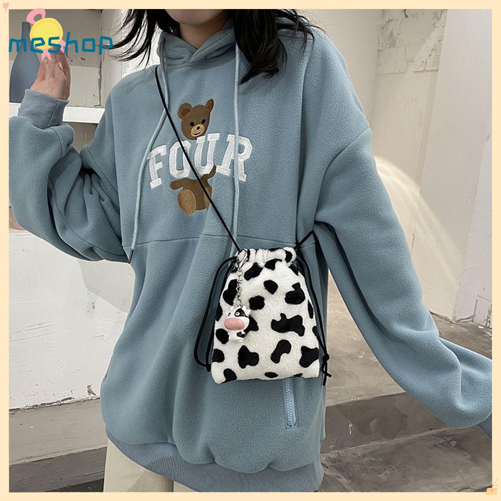 Túi Xách Nhỏ Có Dây Rút Bằng Nhung Thời Trang Cho Nữ