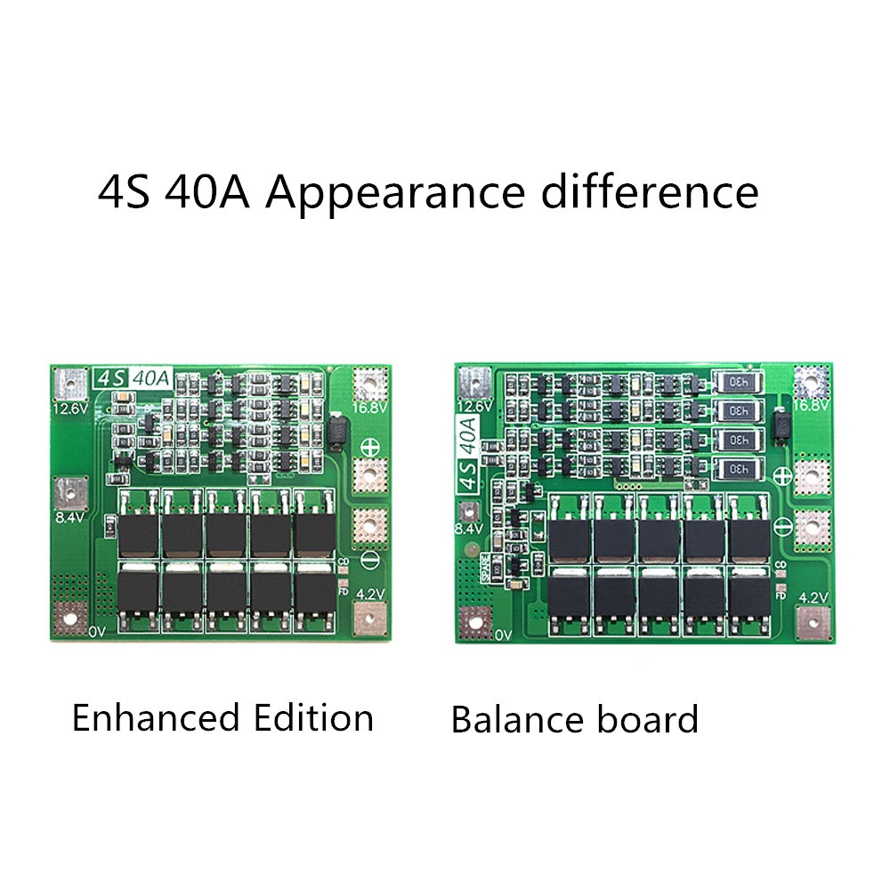 Pin Lithium Li-ion 4S 40A 18650 Bảng bảo vệ BMS sạc