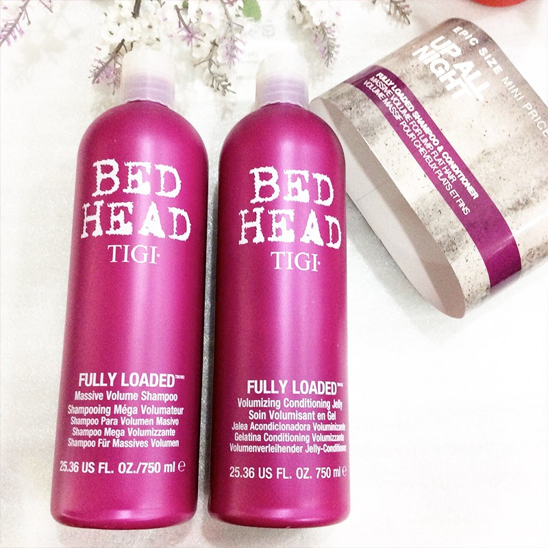 TIGI Bộ dầu gội và dầu xả phục hồi và tăng độ phồng cho tóc Bed Head 750ml (màu tím)