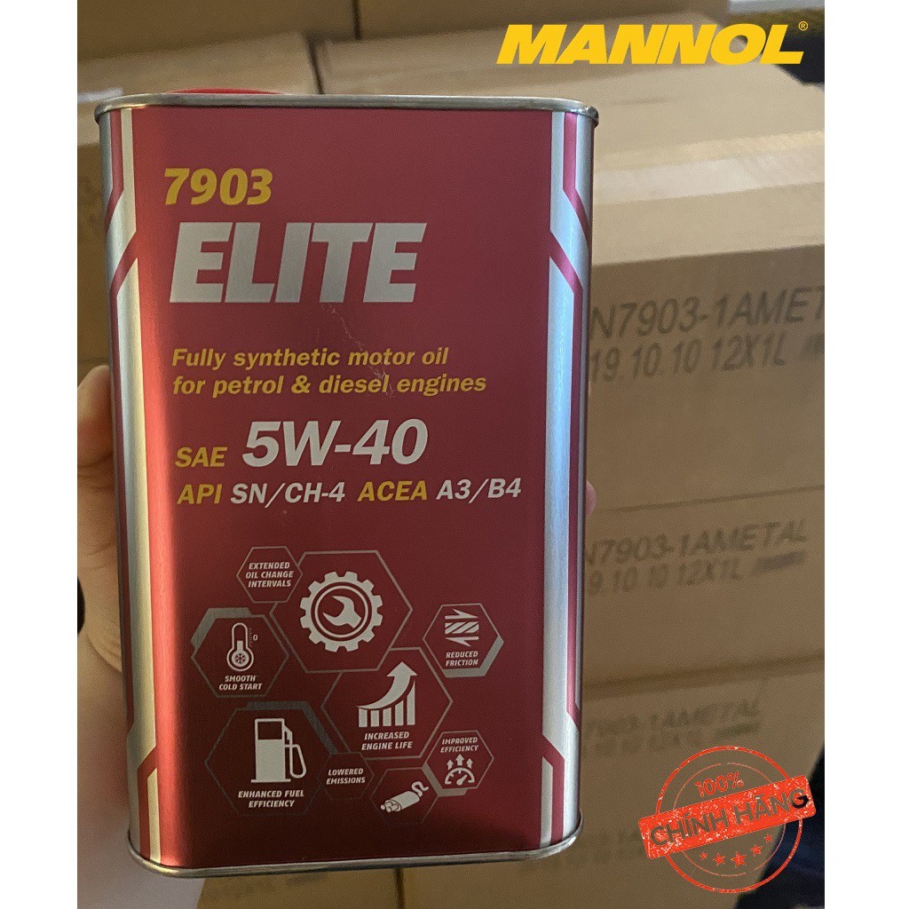 [PRO] Nhớt MANNOL 7903 Elite 5W-40 SN/CH-4 A3/B3 4 LÍT Tổng Hợp Toàn Phần Cao Cấp Chứa Ester Đa Năng Cải Tiến