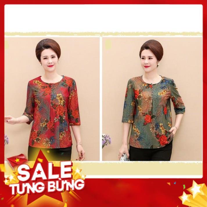 Áo sơ mi nữ trung niên (cỏ)