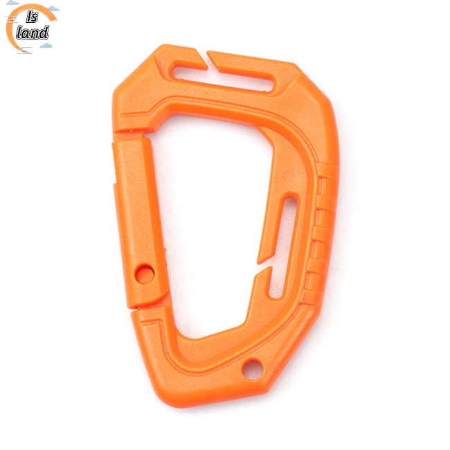 Móc Khóa Carabiner Hình Chữ D Bằng Nhựa Gọn Nhẹ Cho Hoạt Động Ngoài Trời