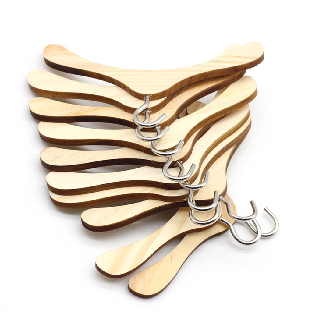 Móc Treo Quần Áo Búp Bê Bằng Gỗ Chống Gỉ Sét Sáng Tạo