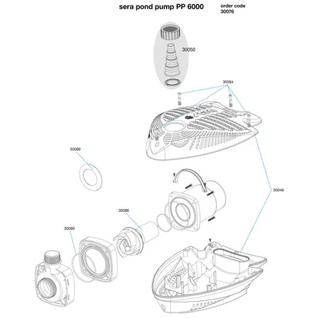 Máy bơm nước hồ cá cảnh sera  PP 6000 Đức