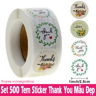 Set 500 Tem Sticker Thank You - Giúp Gói Hàng Của Bạn Ấn Tượng Với Khách Hàng