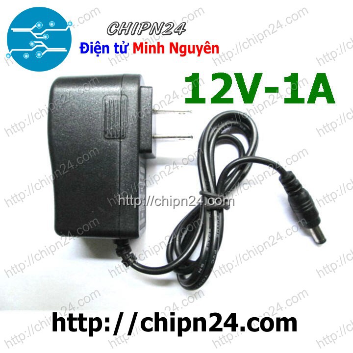 [1 CỤC] Nguồn Adapter 12V 1A (Hàng Tốt)