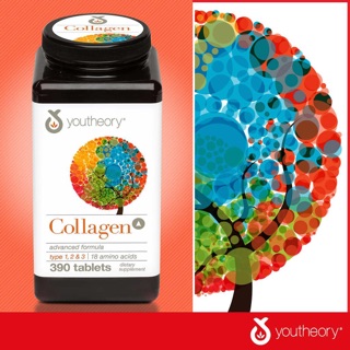 [HÀNG MỸ] Viên Uống Collagen Youtheory Type 1 2 & 3 390 Viên - Mẫu mới