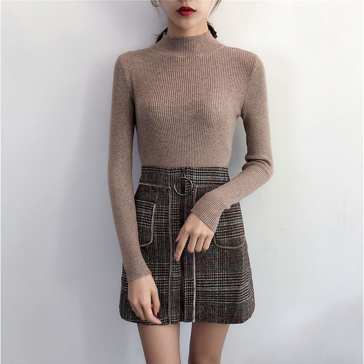 Áo len tăm cổ 3 phân mềm mịn, co giãn nhiều màu sắc, áo len mỏng ( Hàng Quảng Châu) | BigBuy360 - bigbuy360.vn