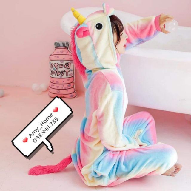 BỘ ĐỒ THÚ UNICORN MÀU HOLOGRAM (KỲ LÂN HOLOGRAM)