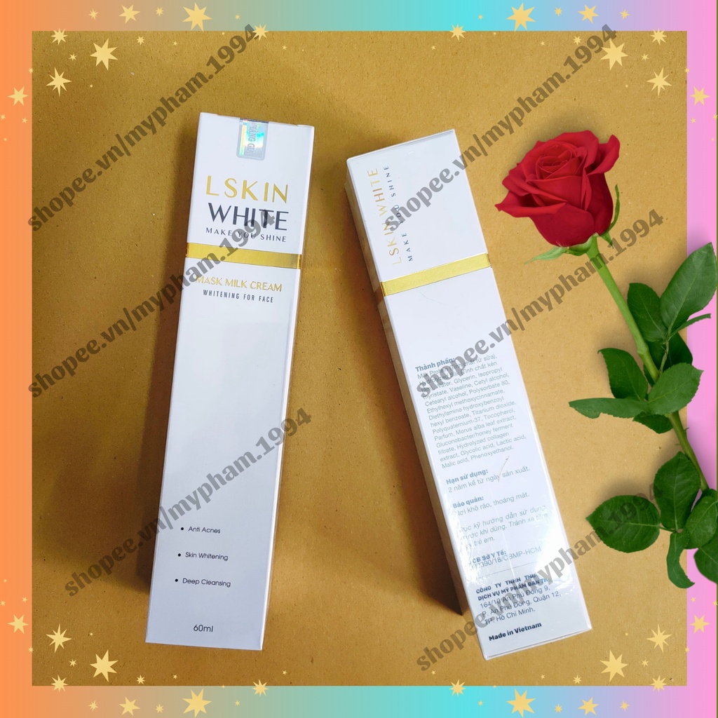 Lskin White Ủ Trắng Da Kén Tằm ( chính hãng ) Ủ Trắng Kén Tằm Lskin White Trắng Hồng Mặt