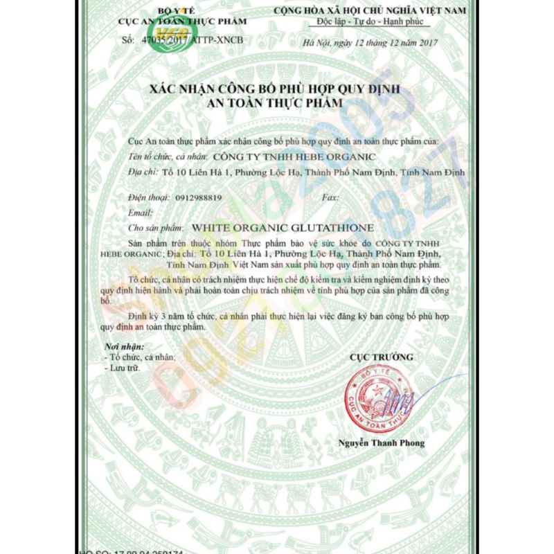 WHITE ORGANIC GLUTATHIONE - VIÊN UỐNG TRẮNG DA, MỜ NÁM kịp